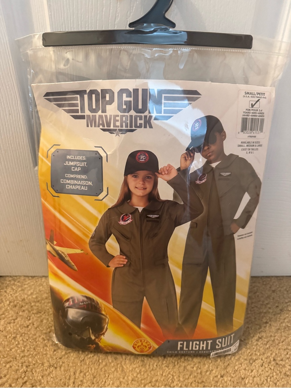 Top Gun Maverick Olive Green Flight Suit Costume with Cap